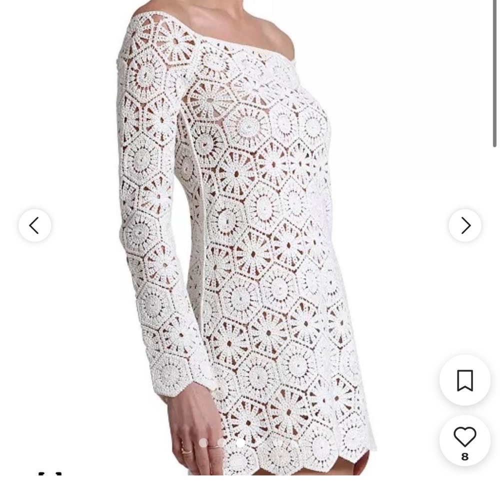 Avec Les Filles white crochet dress NWOT - Picture 4 of 5
